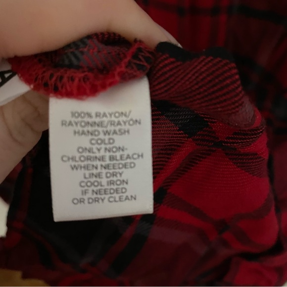 Loft Red & Black Plaid Shirt - Picture 7 of 7